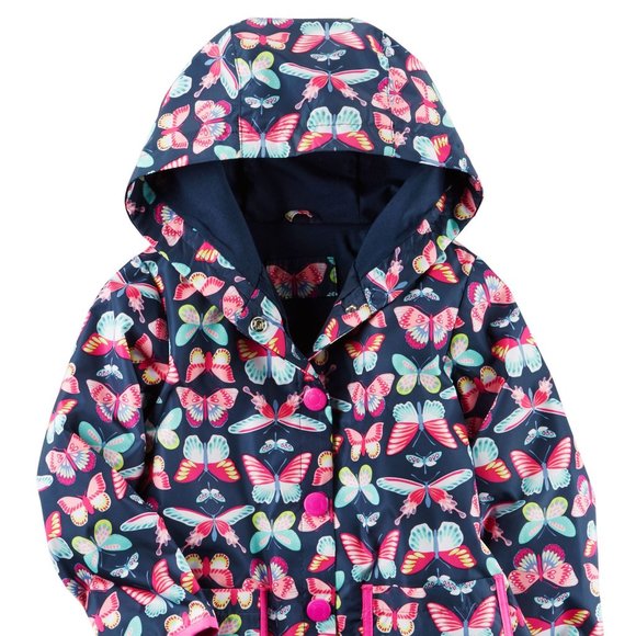 Carters Toddler Butterfly Raincoat, 3T - Picture 2 of 3